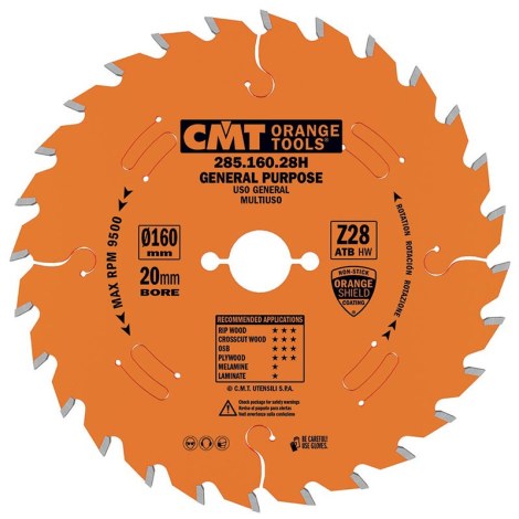 Yleislaikka CMT 285; 160X2,2X20; Z28; 15°