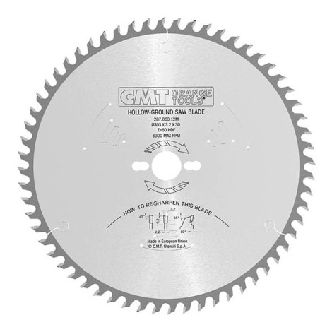 Katkaisuterä puulle CMT 287; 220x3.2x30; Z42; 10°
