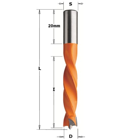 Puuporanterä CMT; S=8x20 mm; D=5,55x40 mm