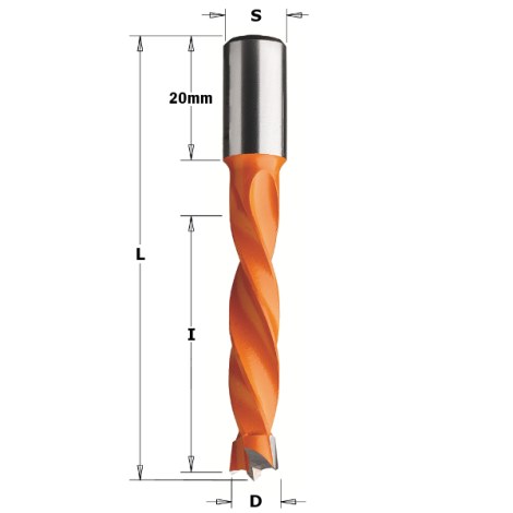 Puuporanterä CMT; S=10x20 mm; D=9,52x43 mm