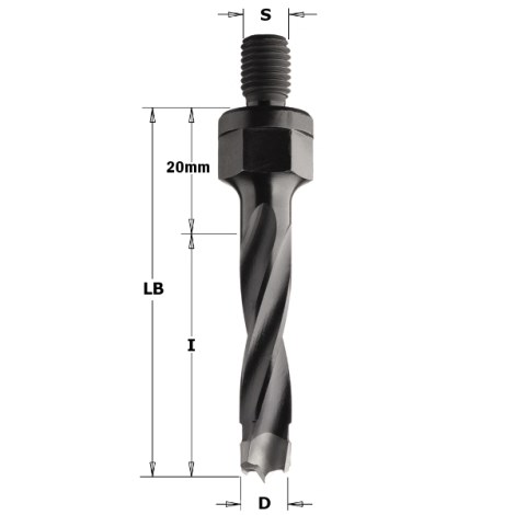 Puuporanterä CMT; S=M8; D=5x43