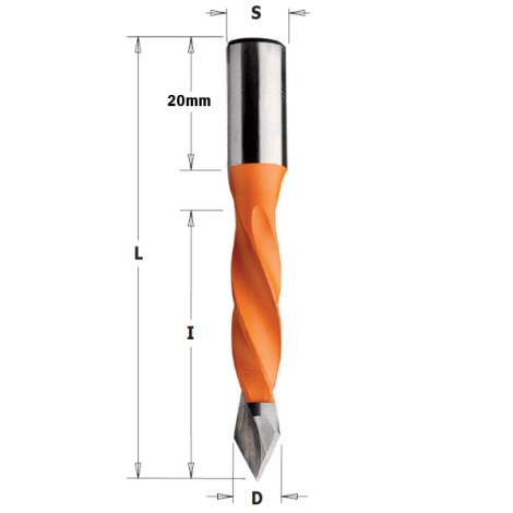 Puuporanterä CMT; S=10 mm; D=10 mm