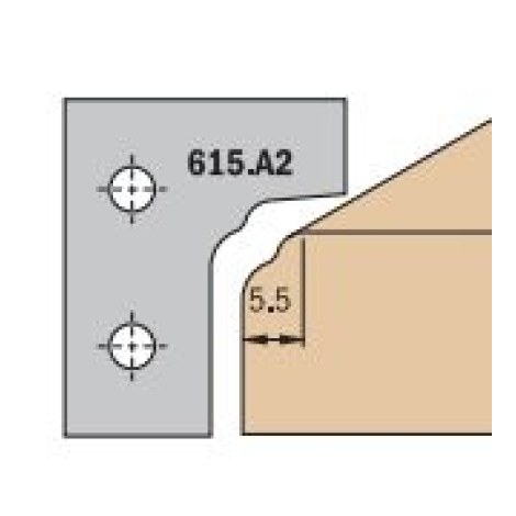 Profiiliveitset leikkuupäihin CMT 615.A2; 2 kpl.