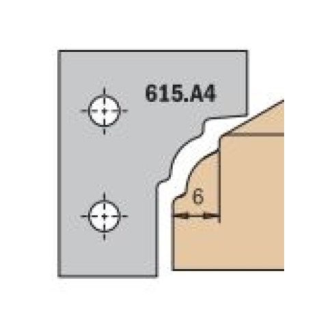 Profiiliveitset leikkuupäihin CMT 615.A4; 2 kpl.