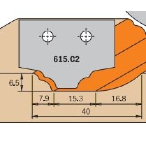 Profiiliveitset leikkuupäihin CMT 615.C2; 1 kpl.