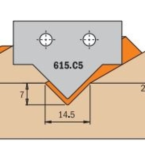 Profiiliveitset leikkuupäihin CMT 615.C5; 1 kpl.