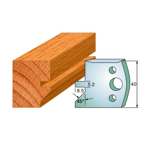 Rajoittimet profiiliveitsille CMT 691.084; 2 kpl.