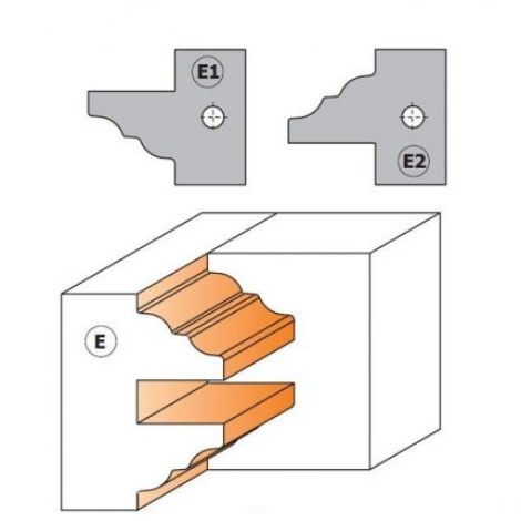 Profiiliveitset leikkuupäihin CMT 695.015.E1; 2 kpl.