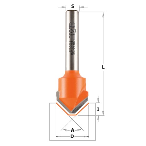 V-urajyrsin CMT; S=6 mm; D=18 mm