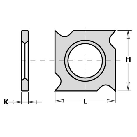Höylän terät CMT 790.182.00; 18x18x2,5 mm; HW-HC; 1 kpl.