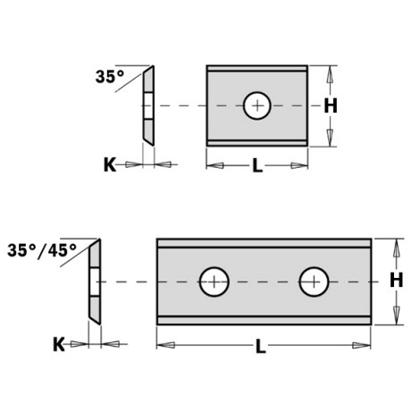 Höylän terät CMT 790.300.03; 30x12x2 mm; HWM; 1 kpl.