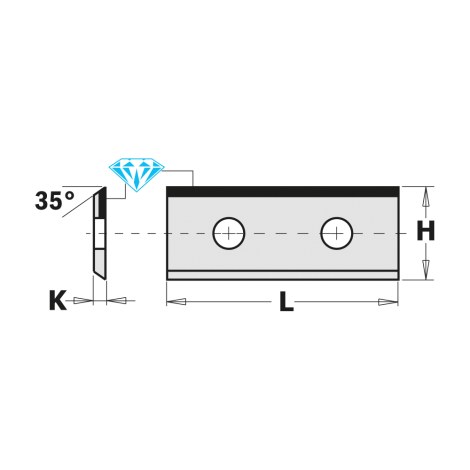 Höylän terät CMT 790.300.60; 30x12x1,5 mm
