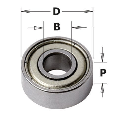 Tukilaakeri jyrsimen terälle CMT 791.044.00; 12,7x4,76 mm