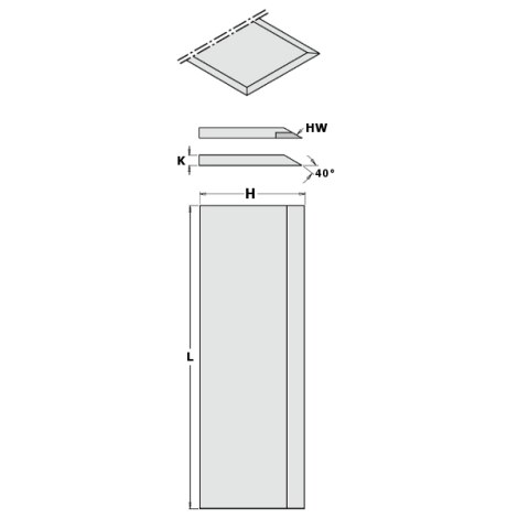 Höylän terät CMT 792.450.35; 450x35x3 mm; HS; 2 kpl.