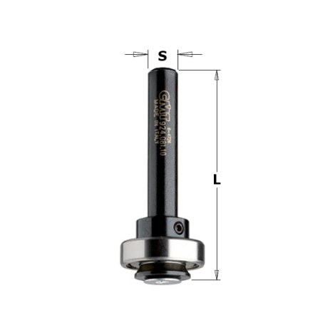 Jyrsinkara CMT 824.061.10; S=1/4''; L=55 mm; laakereilla