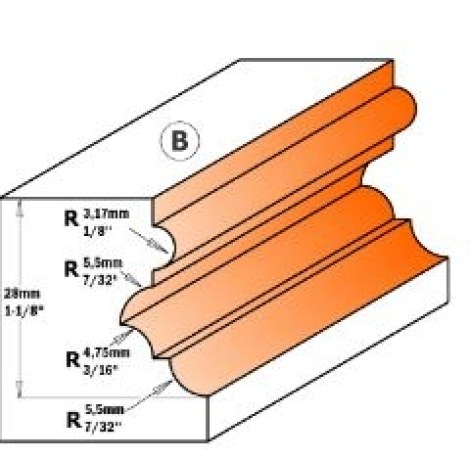 Profiilijyrsin CMT; S=1/2''; D=38 mm