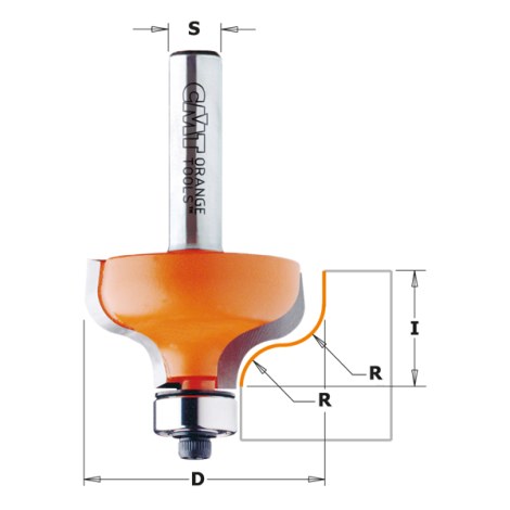 Profiilijyrsin B CMT; S=1/4''; D=28,7 mm