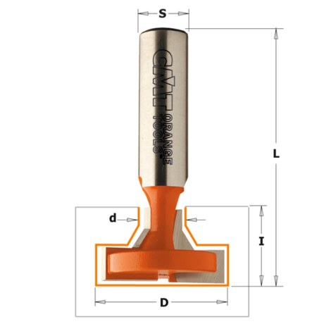 T-roilojyrsin CMT 950.602.11; 34,9/22,2 mm