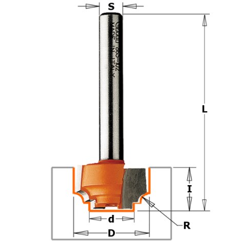 Profiilijyrsin CMT; S=8 mm; D=12,7 mm