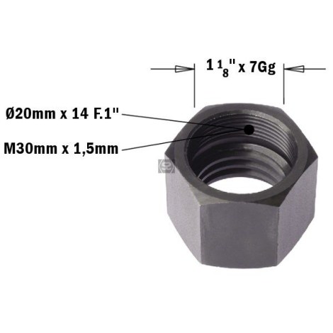 Laippa jyrsimelle CMT 993.530.01; d=M30X1,5; RH