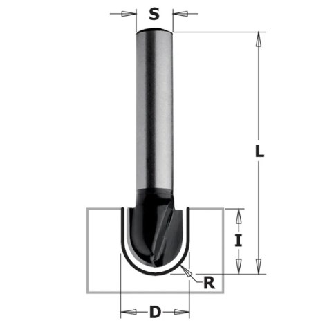U-urajyrsin CMT Contractor K914-060; R=3 mm; D=6 mm