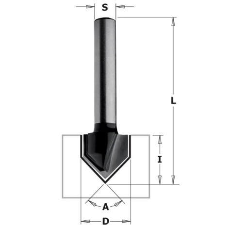 V-urajyrsin CMT Contractor K915-160; S=8 mm; D=16 mm