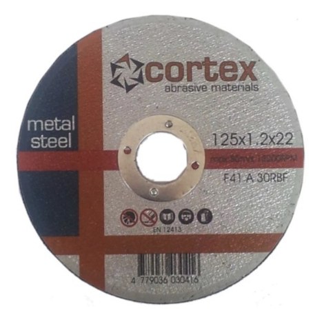 Katkaisulaikka metalli Cortex 18203; 125x1,2x22,2 mm