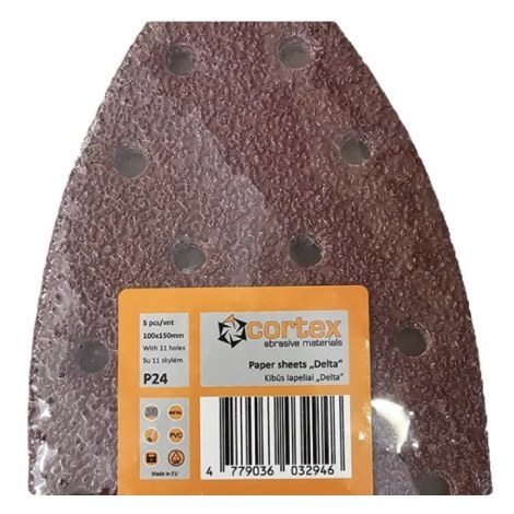 Hiomapaperi Delta -hiomakoneeseen Cortex 35228; 100x150 mm; P24; 5 kpl.