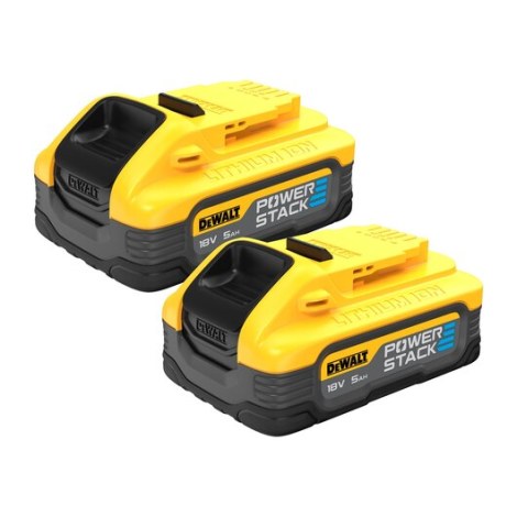 Akku DeWalt Powerstack DCBP518H2; 18 V; 5,0 Ah; Li-ion; 2 kpl.