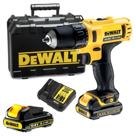 Pora/ruuvinväännin DeWalt DCD710C2; 10,8 V; 2x1,3 Ah akku