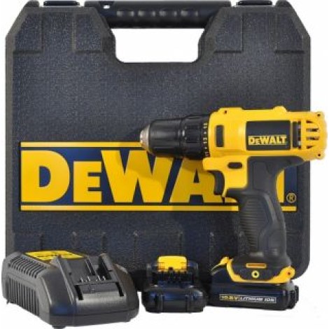 Akkukäyttöinen ruuvinväännin DeWalt DCD710S2; 10,8 V; 2x1,5 Ah akku