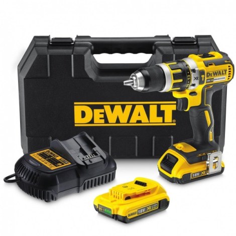 Iskupora / ruuvinväännin DeWalt DCD795D2-QW; 18 V; 2x2,0 Ah akku