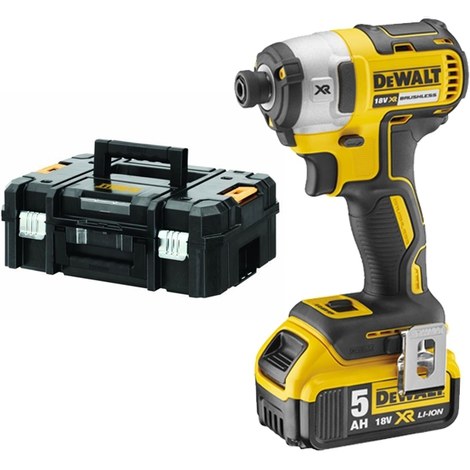 Iskuruuvinväännin DeWalt DCF887P2; 18 V; 2x5,0 Ah akku