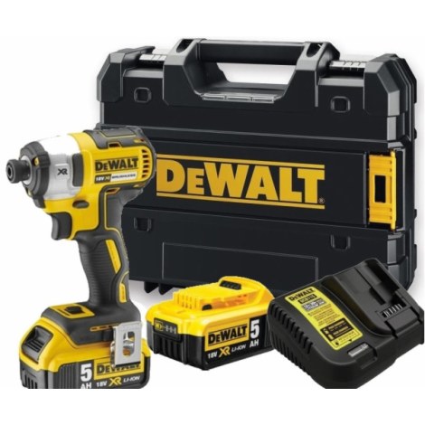 Iskuruuvinväännin DeWalt DCF887P2; 18 V; 2x5,0 Ah akku