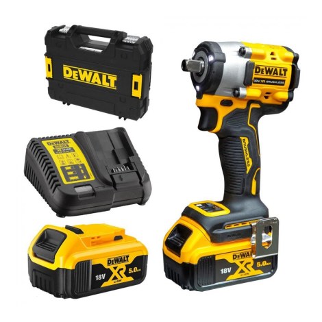 Iskumutterinväännin DeWalt DCF922P2T; 18 V; 2x5,0 Ah akku