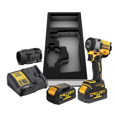 Iskumutterinväännin DeWalt DCF923P2G-QW; 18 V; 2x5,0 Ah akku