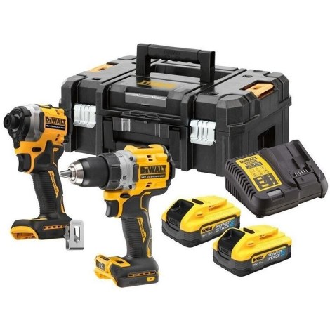 Työkalusarja DeWalt DCK2051E2T-QW (DCD800 + DCF850); 18 V; 2x1,7 Ah akku