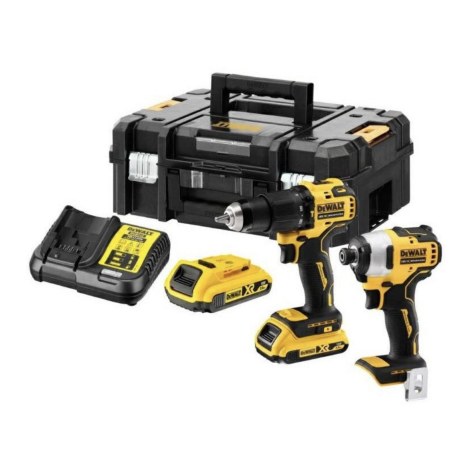 Työkalusarja DeWalt DCK2060L2T-QW (DCD778 + DCF787); 18 V; 2x3,0 Ah akku