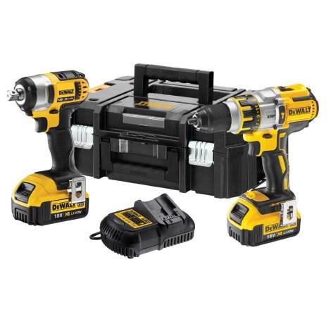 Työkalusarja DeWalt DCK254M2T; 18 V; 2x4,0 Ah akku