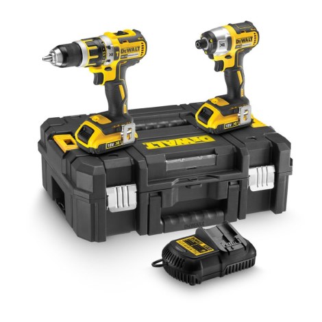 Työkalusarja DeWalt DCK259D2T; 18 V; 2x2,0 Ah akku