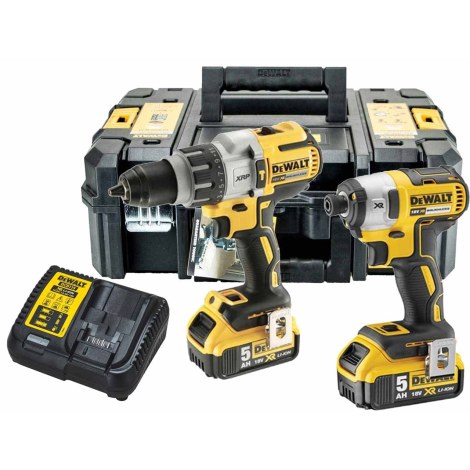 Työkalusarja DeWalt DCK276P2-QW (DCF887 + DCD996); 18 V; 2x5,0 Ah akku