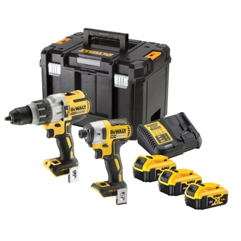 Työkalusarja DeWalt DCK276P3T-QW (DCD996 + DCF887); 18 V; 3x5,0 Ah akku