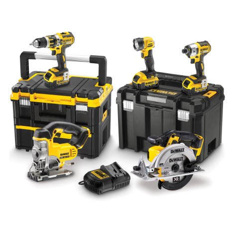 Työkalusarja DeWalt DCK550M3T (DCD795 + DCF886 + DCS391 + DCS331 + DCL040); 18 V; 3x4,0 Ah akku