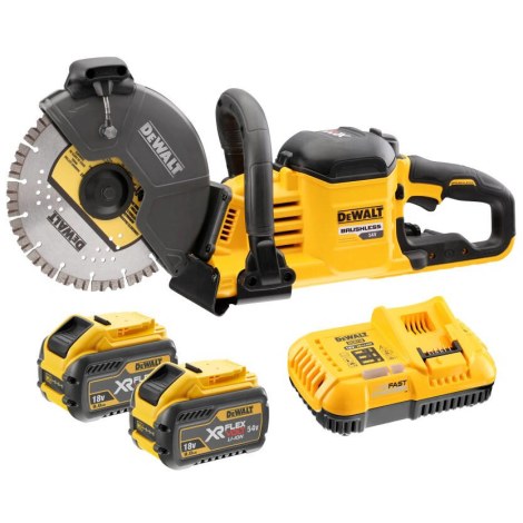 Kulmaleikkuri DeWalt DCS691X2-QW; 54 V; 2x9,0 Ah akku