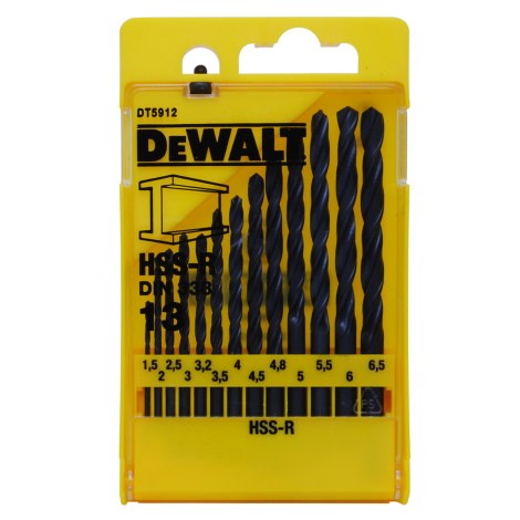 Metalliporanteräsarja DeWalt HSS-R; Ø1,5-6,5 mm; 13 kpl.