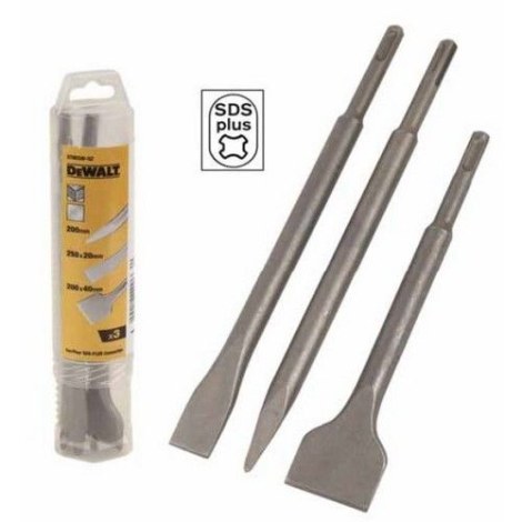 3-osainen talttasarja DeWalt DT60330; SDS-plus