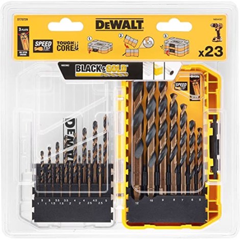 Poranteräsarja DeWalt DT70729; 23 kpl.