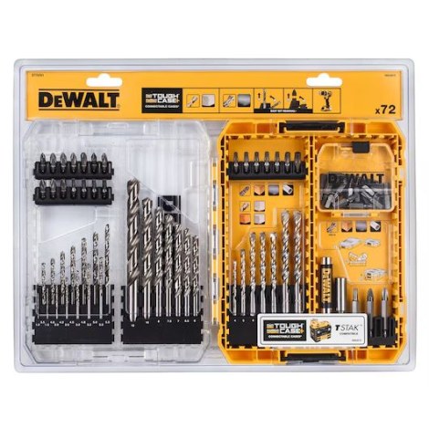 Pora- ja ruuvipääsetti DeWalt DT70761-QZ; 72 kpl.