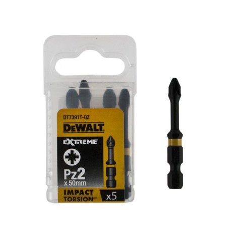 Kärkisarja iskevälle ruuvinvääntimelle DeWalt FLEXTORQ; PZ1; 57 mm; 5 kpl.
