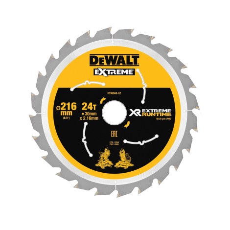 Katkaisuterä puulle DeWalt DT99568-QZ; 216x30 mm; Z24